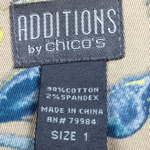 Chicos Additions Abstract Floral Print Jacket Sz 1 - Picture 5 of 8